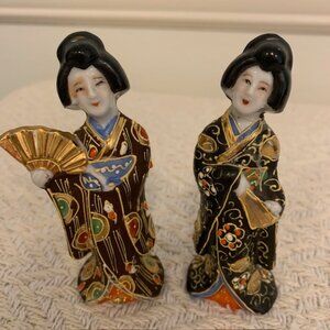 Takito Porcelain Geisha Figurines Vintage